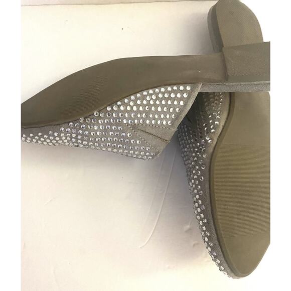 Torrid Sz 8W Blingy Sparkle Studs Fabric Upper Slip On Mule - Picture 5 of 7